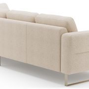 Ecksofa Leona – 2,5-Sitzer mit Ecke rechts, Stoff, Creme