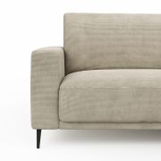 Ecksofa Solero 2.0 – 1,5-Sitzer mit Longchair rechts, Stoff, Sand
