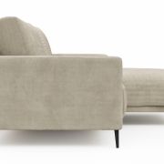 Ecksofa Solero 2.0 – 1,5-Sitzer mit Longchair rechts, Stoff, Sand