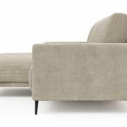 Ecksofa Solero 2.0 – Longchair mit 1,5-Sitzer rechts, Stoff, Sand