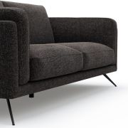 Sofa Valdemoro – 3-Sitzer, Stoff, Anthrazit