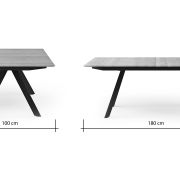Esstisch Dinner – ausziehbar, LB ca. 180×100 cm, Eiche massiv