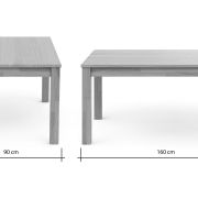 Esstisch Dinner – LB ca. 160×90 cm, Eiche bianco massiv