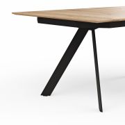 Esstisch Dinner – ausziehbar, LB ca. 180×100 cm, Eiche massiv