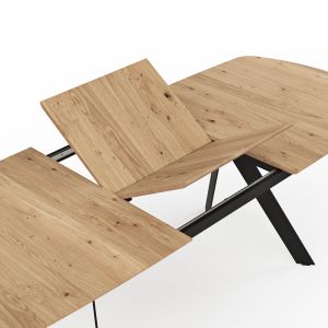 Esstisch Dinner – ausziehbar, LB ca. 220×100 cm, Eiche massiv