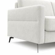 Schlafsofa Laredo – 2,5-Sitzer inkl. Schlaffunktion und Armlehne klappbar, Stoff, Offwhite