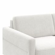 Schlafsofa Laredo – 2,5-Sitzer inkl. Schlaffunktion und Armlehne klappbar, Stoff, Offwhite
