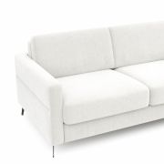 Schlafsofa Laredo – 2,5-Sitzer inkl. Schlaffunktion und Armlehne klappbar, Stoff, Offwhite