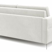 Schlafsofa Laredo – 2,5-Sitzer inkl. Schlaffunktion und Armlehne klappbar, Stoff, Offwhite