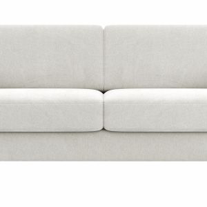 Schlafsofa Laredo – 2,5-Sitzer inkl. Schlaffunktion und Armlehne klappbar, Stoff, Offwhite