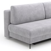 Schlafsofa Salema – 3-Sitzer mit Schlaffunktion (Liegefläche ca. 150x200cm), Stoff, Hellgrau