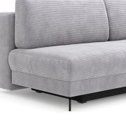 Schlafsofa Salema – 3-Sitzer mit Schlaffunktion (Liegefläche ca. 150x200cm), Stoff, Hellgrau