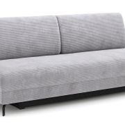 Schlafsofa Salema – 3-Sitzer mit Schlaffunktion (Liegefläche ca. 150x200cm), Stoff, Hellgrau