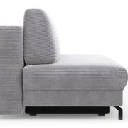 Schlafsofa Salema – 3-Sitzer mit Schlaffunktion (Liegefläche ca. 150x200cm), Stoff, Hellgrau