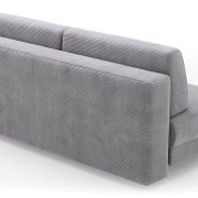 Schlafsofa Salema – 3-Sitzer mit Schlaffunktion (Liegefläche ca. 150x200cm), Stoff, Hellgrau