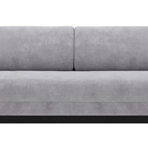 Schlafsofa Salema – 3-Sitzer mit Schlaffunktion (Liegefläche ca. 150x200cm), Stoff, Hellgrau