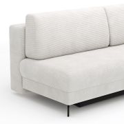 Schlafsofa Salema – 3-Sitzer mit Schlaffunktion (Liegefläche ca. 140×200 cm), Stoff, Weiß