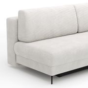 Schlafsofa Salema – 3-Sitzer mit Schlaffunktion (Liegefläche ca. 150x200cm), Stoff, Weiß