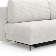 Schlafsofa Salema – 3-Sitzer mit Schlaffunktion (Liegefläche ca. 140×200 cm), Stoff, Weiß