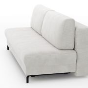 Schlafsofa Salema – 3-Sitzer mit Schlaffunktion (Liegefläche ca. 140×200 cm), Stoff, Weiß