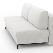 Schlafsofa Salema – 3-Sitzer mit Schlaffunktion (Liegefläche ca. 150x200cm), Stoff, Weiß