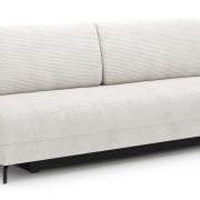Schlafsofa Salema – 3-Sitzer mit Schlaffunktion (Liegefläche ca. 140×200 cm), Stoff, Weiß