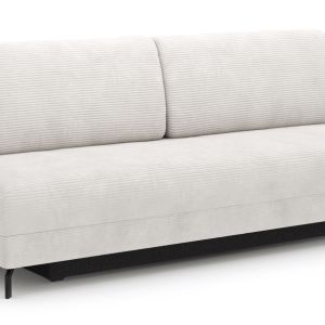 Schlafsofa Salema – 3-Sitzer mit Schlaffunktion (Liegefläche ca. 140×200 cm), Stoff, Weiß