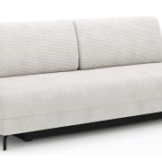 Schlafsofa Salema – 3-Sitzer mit Schlaffunktion (Liegefläche ca. 150x200cm), Stoff, Weiß