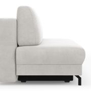 Schlafsofa Salema – 3-Sitzer mit Schlaffunktion (Liegefläche ca. 140×200 cm), Stoff, Weiß