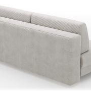 Schlafsofa Salema – 3-Sitzer mit Schlaffunktion (Liegefläche ca. 140×200 cm), Stoff, Weiß