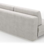 Schlafsofa Salema – 3-Sitzer mit Schlaffunktion (Liegefläche ca. 150x200cm), Stoff, Weiß