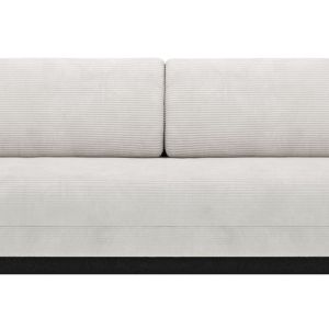 Schlafsofa Salema – 3-Sitzer mit Schlaffunktion (Liegefläche ca. 150x200cm), Stoff, Weiß