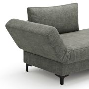 Schlafsofa Verano – Ausrichtung links inkl. Schlaffunktion und Bettkasten, Stoff, Grün