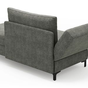 Schlafsofa Verano – Ausrichtung links inkl. Schlaffunktion und Bettkasten, Stoff, Grün