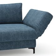 Schlafsofa Verano – Ausrichtung rechts inkl. Schlaffunktion und Bettkasten, Stoff, Petrol