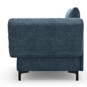 Schlafsofa Verano – Ausrichtung rechts inkl. Schlaffunktion und Bettkasten, Stoff, Petrol