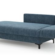 Schlafsofa Verano – Ausrichtung rechts inkl. Schlaffunktion und Bettkasten, Stoff, Petrol