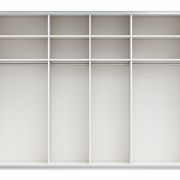 Schwebetürenschrank Viana – B ca. 301 cm, Lack, Weiß