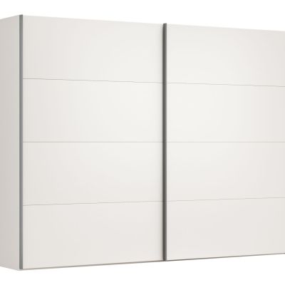 Schwebetürenschrank Viana – B ca. 301 cm, Lack, Weiß