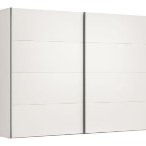 Schwebetürenschrank Viana – B ca. 301 cm, Lack, Weiß