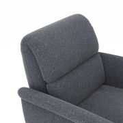 Sessel Gotera – Größe M, inkl. Relaxfunktion (teilmotorisch) und Rückenlehne verstellbar, Stoff, Anthrazit