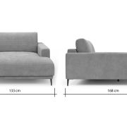Longseat Solero 2.0 – Stoff, Hellgrau