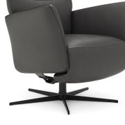 Relaxsessel Trona – Größe L, inkl. Relaxfunktion, Leder, Anthrazit