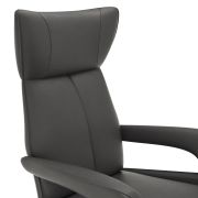 Relaxsessel Trona – Größe M, inkl. Relaxfunktion, Leder, Anthrazit