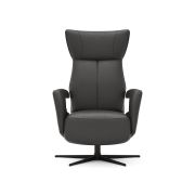 Relaxsessel Trona – Größe M, inkl. Relaxfunktion, Leder, Anthrazit