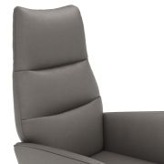 Relaxsessel Trona – Größe L, inkl. Relaxfunktion, Leder, Graubeige