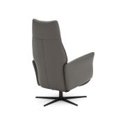 Relaxsessel Trona – Größe L, inkl. Relaxfunktion, Leder, Graubeige