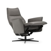 Relaxsessel Trona – Größe L, inkl. Relaxfunktion, Leder, Graubeige
