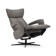 Relaxsessel Trona – Größe M, inkl. Relaxfunktion, Leder, Graubeige