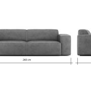 Sofa Elementos – 3-Sitzer, Stoff, Natur